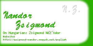 nandor zsigmond business card